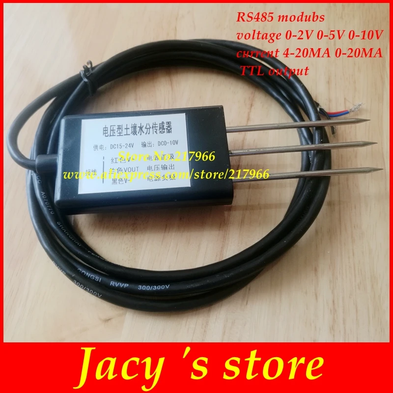 2 IN 1 soil temperature and humidity sensor moisture RS485 modubs voltage 0-2V 0-5V 0-10V current 4-20MA 0-20MA | Инструменты