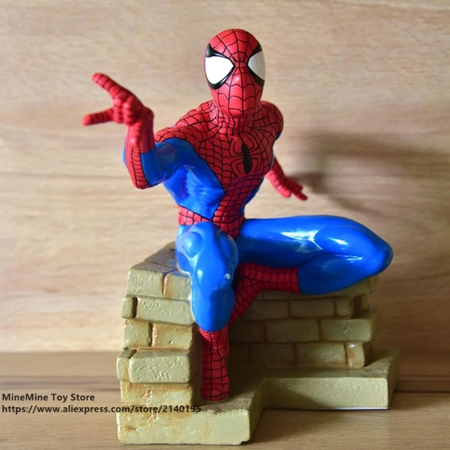 

ZXZ Marvel Avengers Spider Man Piggy Bank 22cm Action Figure Posture Anime Decoration Collection Figurine Toys model gift