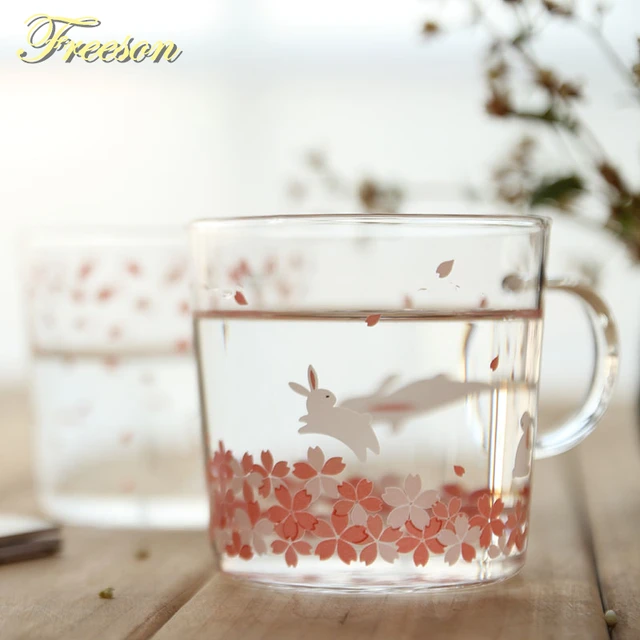 Silver Stag Glass Mug, Glass Mug With Handle