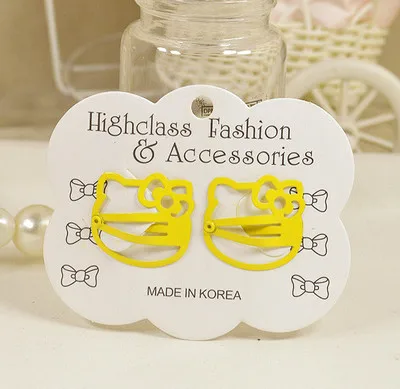 Unikiwi простая модная версия BB клип Папка серия популярная шпилька аксессуары для волос. T-0077 - Цвет: yellow