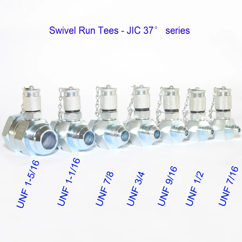 

SAE JIC 37 Hydraulic Swivel Run Tees kit (7Pack),Test Coupling Point ,hydraulic tester