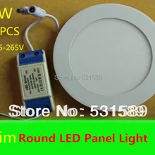 DHL 30 шт. 9 Вт круглые светодиодные светильники яркий светодиодный Панель света холодный белый/теплый белый AC85-265V дома Garden Party живут