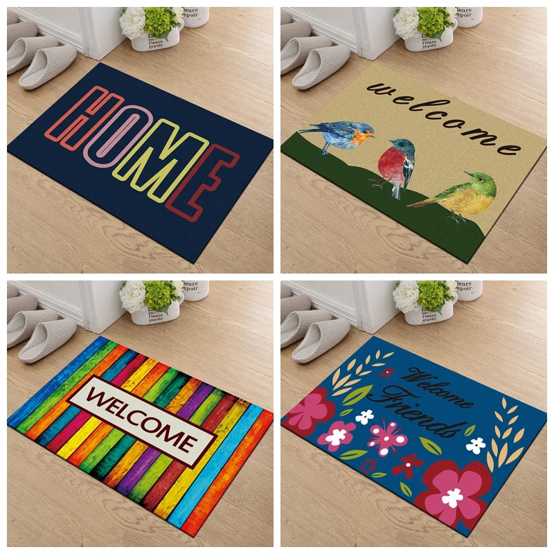 

Modern Door Mat Floor Home Front Door Enter Welcome Mat Carpet Outdoor Funny Carpets For Entrance Door Anti-Slip Bedroom Rugs