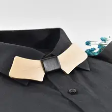 Новинка, мужская мода, индивидуальная повседневная мужская однотонная деревянная одежда с воротником, свадебное платье, повседневный костюм, галстук-бабочка, деловой