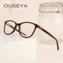 Ацетатные женские прозрачные очки, винтажные, Ретро стиль, плоский верх, модный дизайн, оправа для очков# HT99031