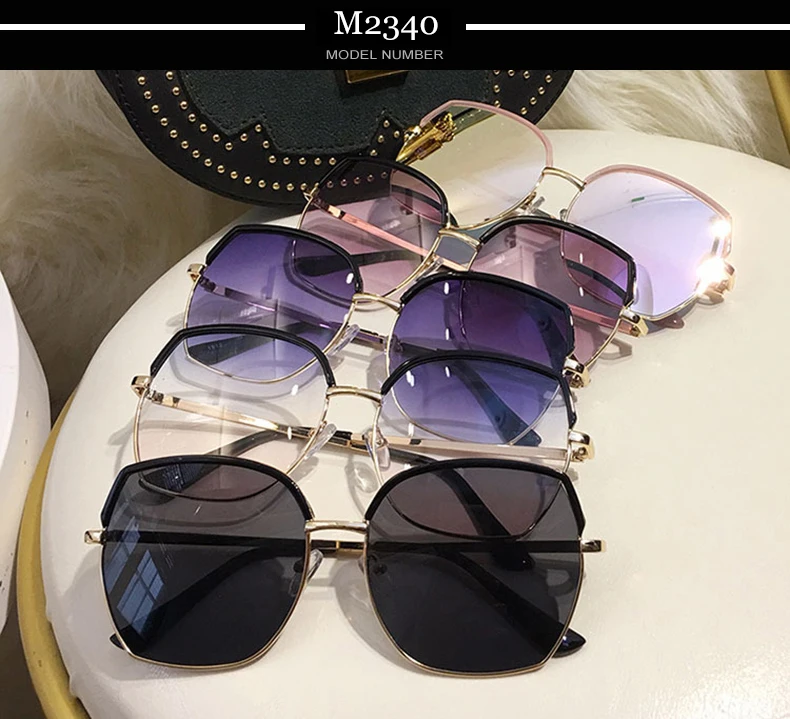 Ralferty Elegant Ladies Sunglasses New Oversized Women Sun Glasses Female Big Frame Shades lunette soleil femme Oculo M2340