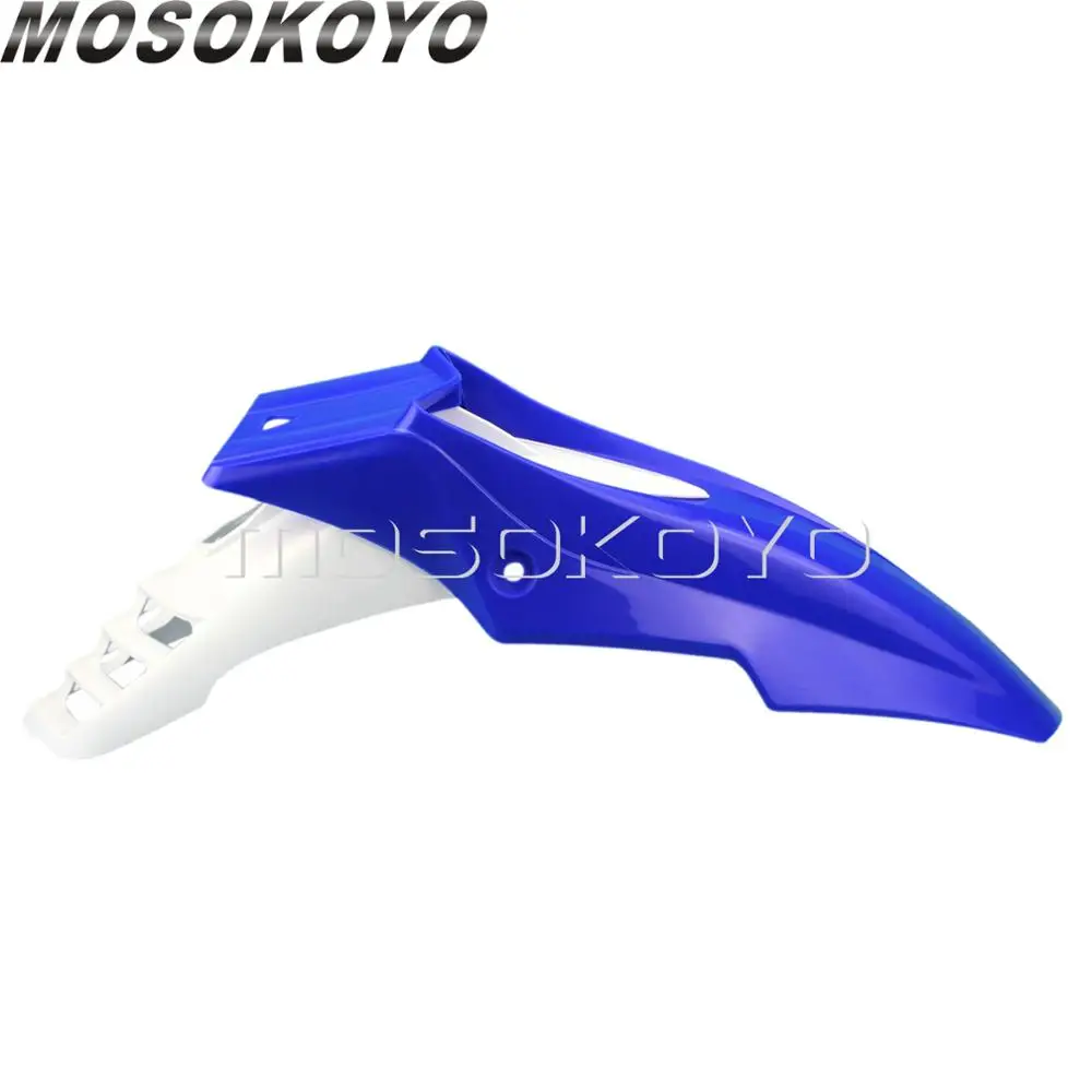 Байк мотокросс прочный переднее крыло эндуро супермото крыло для KTM EXC Yamaha WR TTR Suzuki Kawasaki - Цвет: white  blue