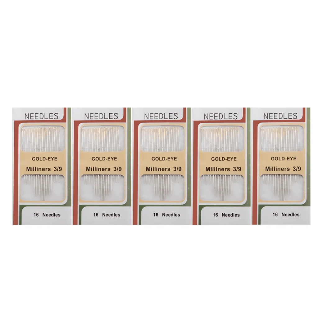 80pcs Useful Hand Sewing Stitches Needles Self Threading Easy to Thread Pins