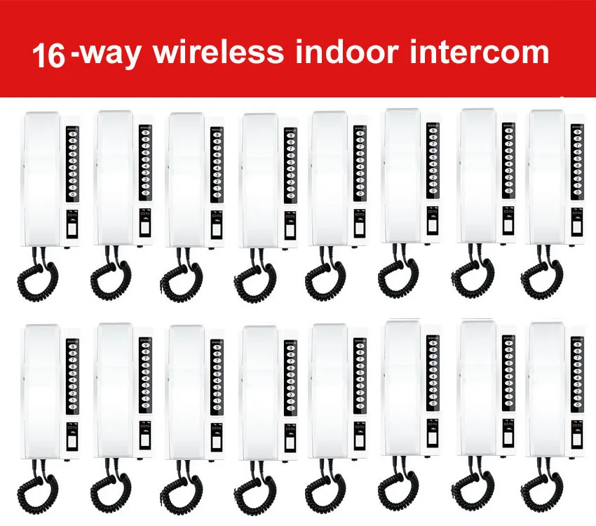 

ZHUDELE New Item 2.4Ghz wireless indoor intercom charging system stable signal transmission for 16-rooms ,99 handsets extendable