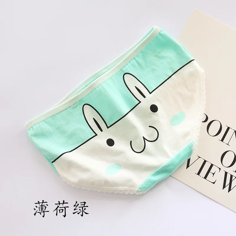 HUIGUAN Young Girl Student Rabbit Patterned Cute Panties Women Soft Cotton Underwear Brethable Seamless Briefs Ladies Lingerie