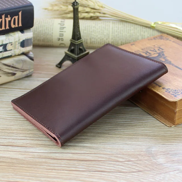 Designer Soft Leather Men Passport Cover Split Leather Business