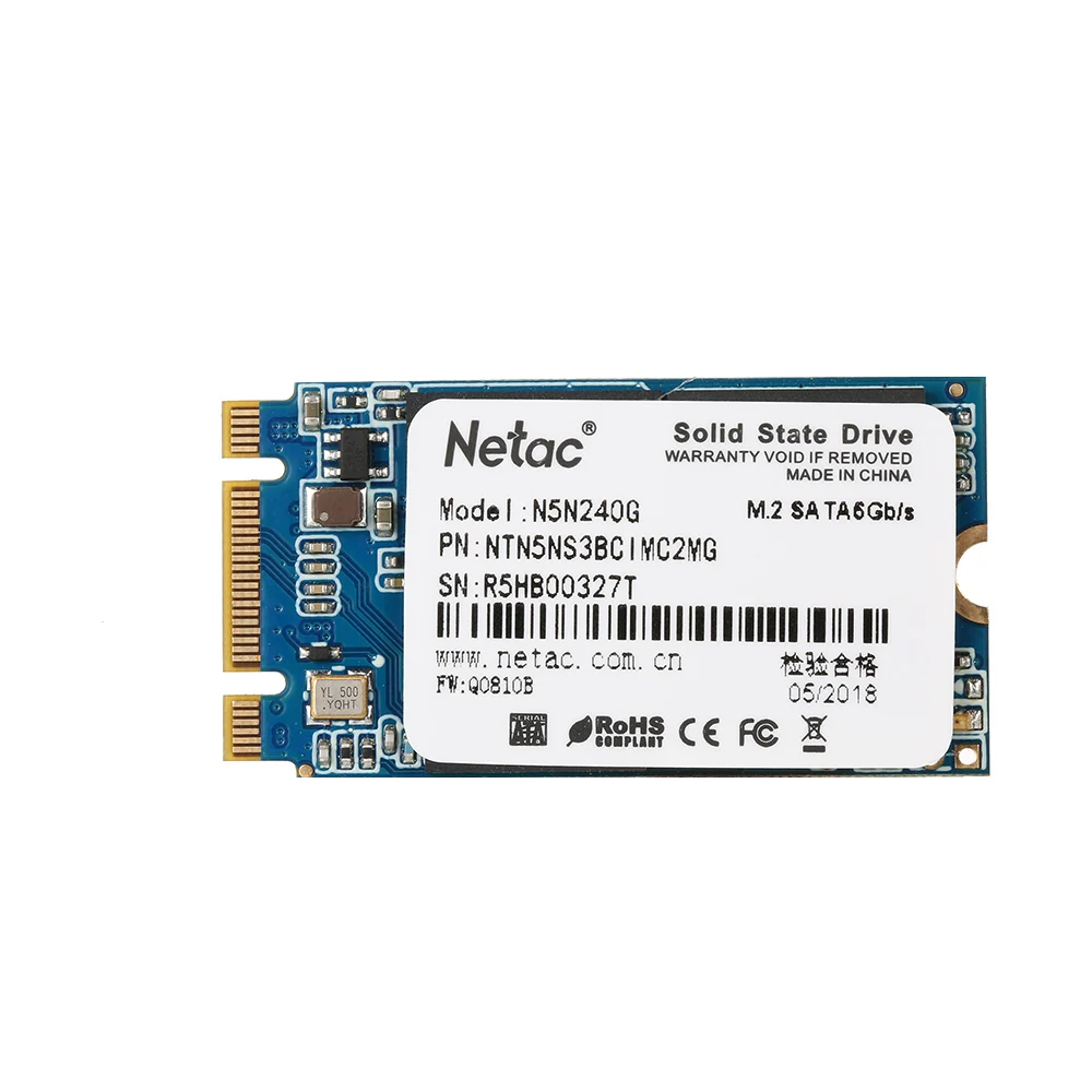 

Netac N5N Solid State Drive SSD Hard Disk Drive M.2 2242 HDD SATA 3.0 High Speed SSD 120G Computer Storage Accessories