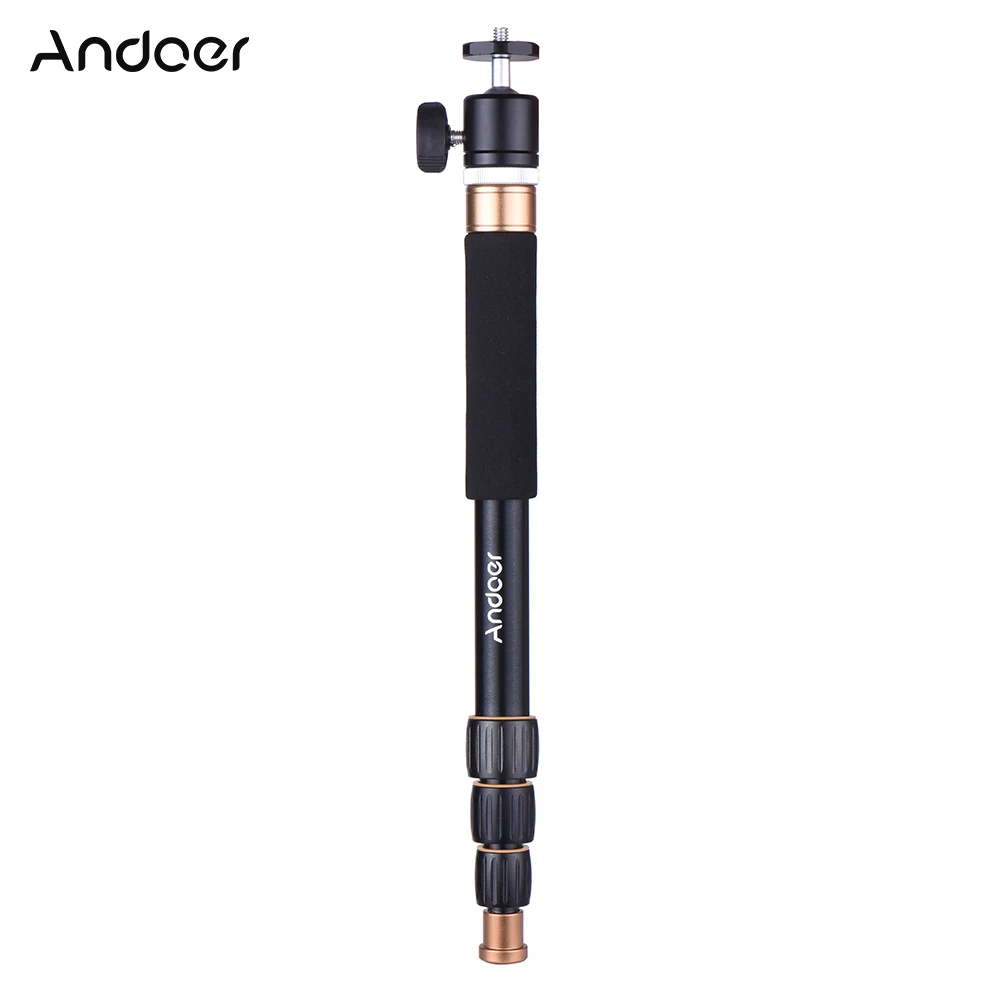 

Andoer Q148B Portable Camera Monopod Adjustable Aluminum Alloy Photography Selfie Stick 37cm-95cm for DSLR Camera