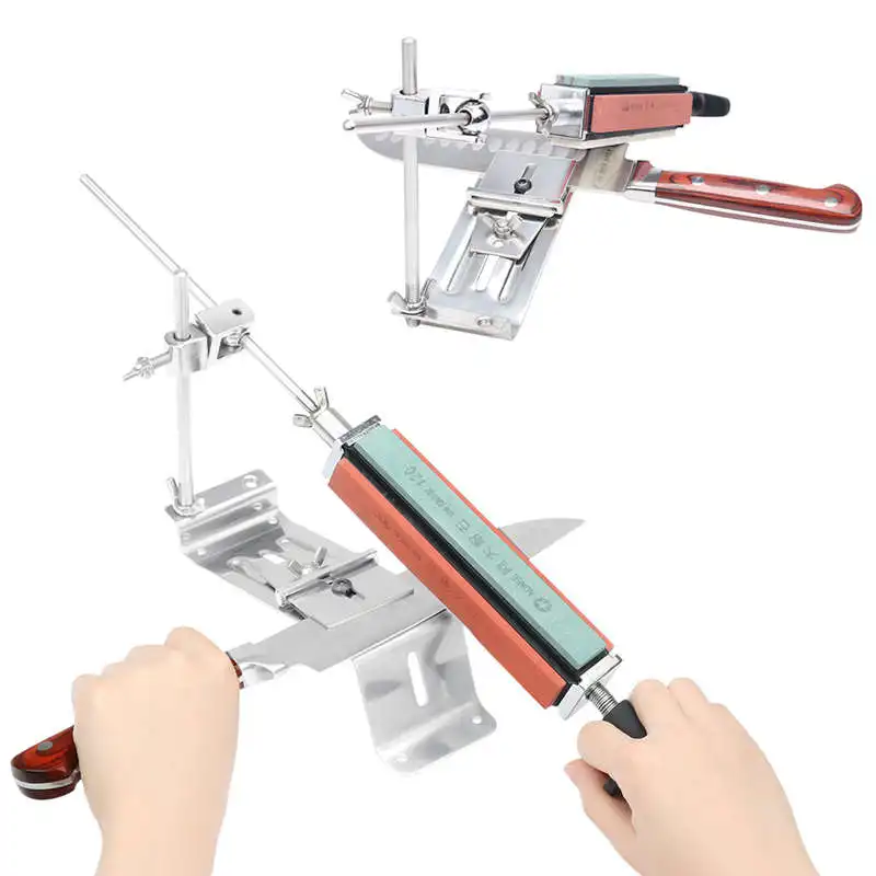 

Professional Knife Sharpener Set Stainless Steel Kitchen Knife Sharpener Grinder Sharpening Fix Fixed Angle with whetstones