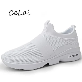 

CeLai Fashion Unisex Sneakers Male Shoes Men Red Black Gray Comfortable Non-slip Soft Air Mesh Shoes Summer Big Size 35-46 A-065