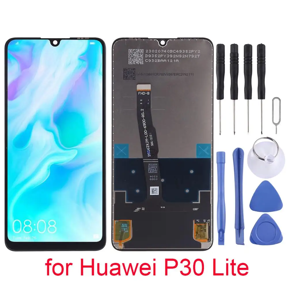 

6.15 ″for Huawei P30 Lite LCD Screen and Digitizer Full Assembly for Huawei P30 Lite Replacement repair parts (Black)