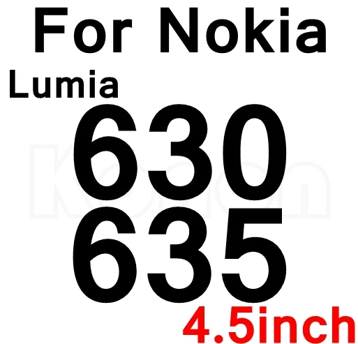 С уровнем твердости 9H закаленное Стекло чехол с подставкой и отделениями для карт для Nokia Lumia 640 430 435 530 535 730 735 820 630 635 xl 650 540 Экран защитная пленка glas sklo для NOKIA - Цвет: For Nokia 630 635