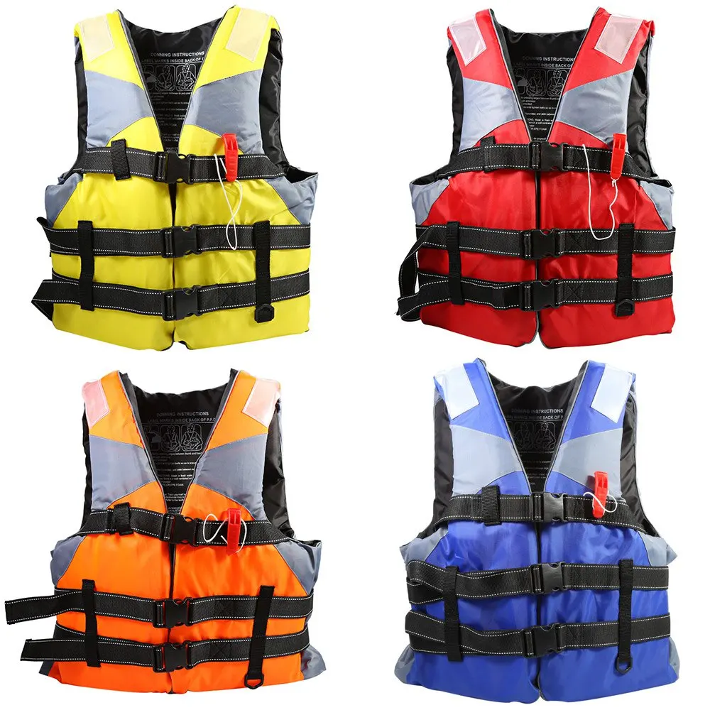 Adult Foam Flotation Swimming Life Jacket Vest with Whistle Foam