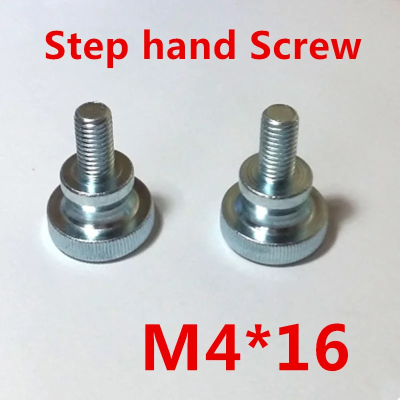

100 Pcs/Lot M4X16 Flat Head Step Thumb Screw /Round Head Step Knurling Hand Twist Screw/Hand Tighten Screws/Tornillo de mano