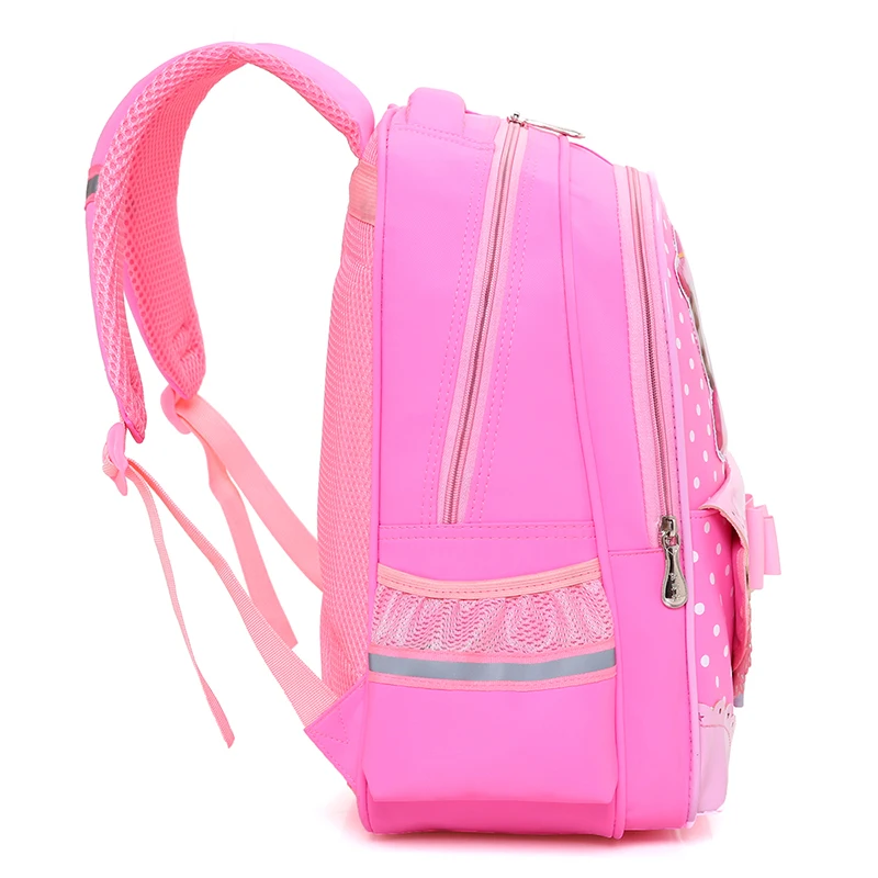 Детский ортопедический школьный портфель с рисунком для девочек, школьный рюкзак для девочек, Розовый водонепроницаемый рюкзак принцессы