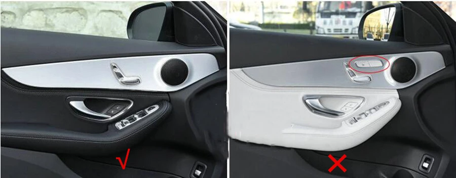 Автомобильная внутренняя дверная панель накладка для Mercedes Benz C Class W205 C180 2015 2018