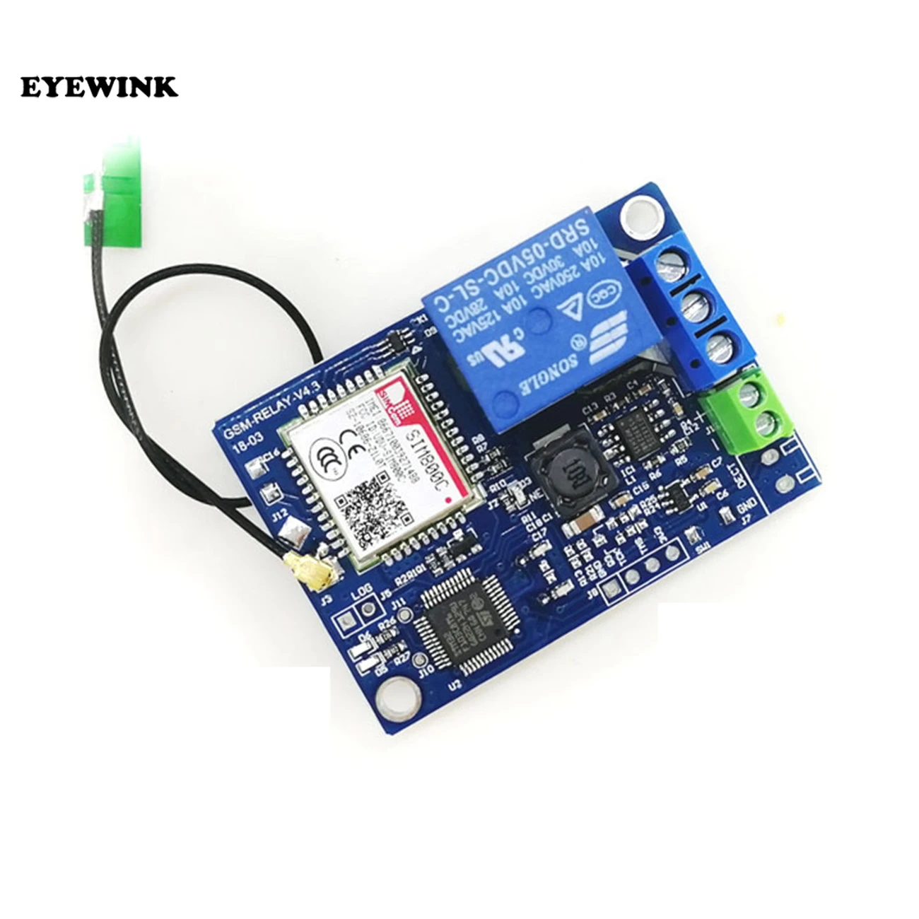

1 Channel Relay Module SMS GSM Remote Control Switch SIM800C STM32F103CBT6 for Greenhouse Oxygen Pump FZ3024