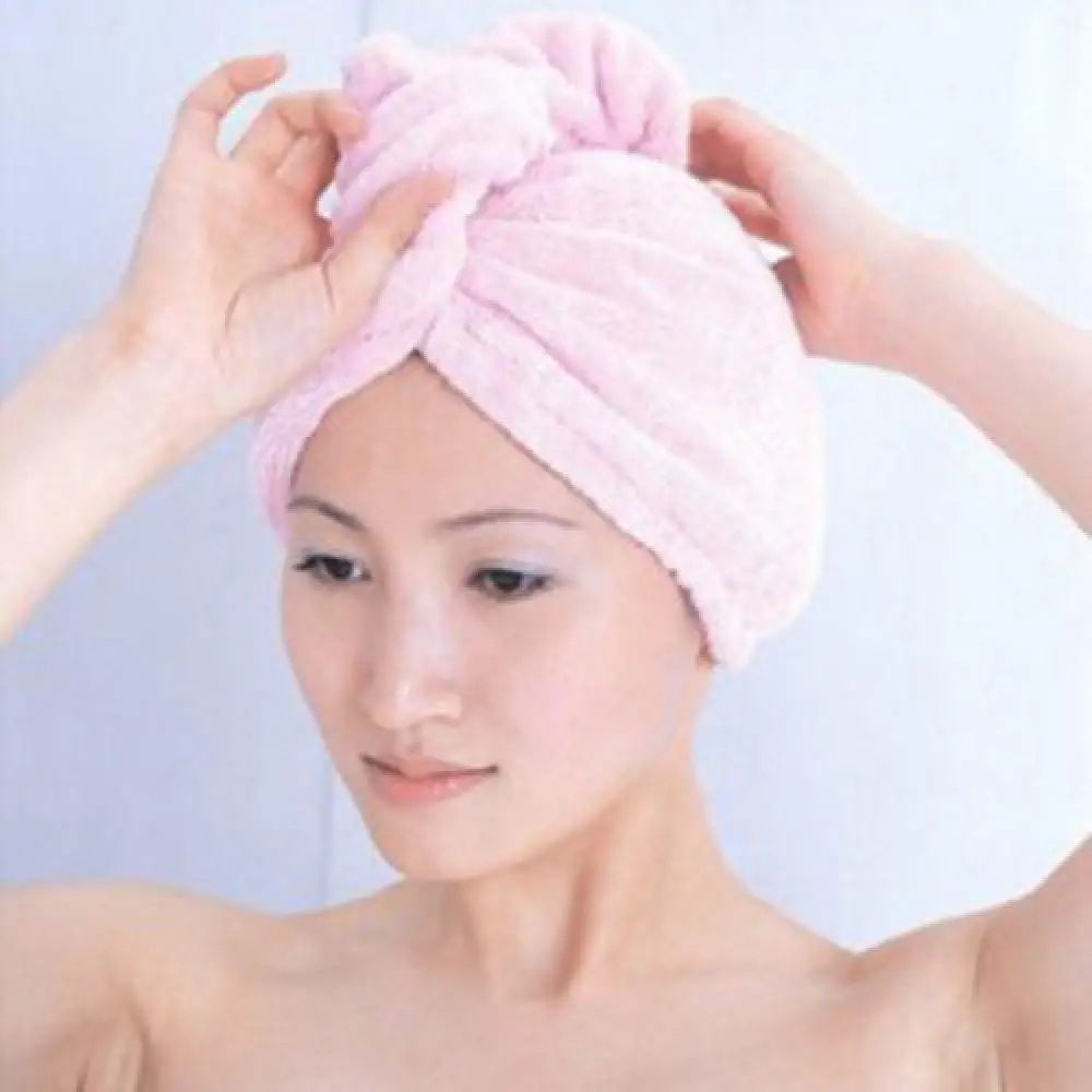 

Quick Dry Microfiber Towel Hair Magic Drying Turban Wrap Hat Cap Spa Bathing Towel Bath Accessories Lady's Bath Tool