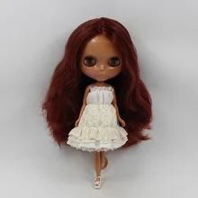 Красные коричневые длинные волосы Обнаженная кукла, Заводская кукла, модная Кукла, черная кукла подходит для DIY Изменить игрушка BJD для девочек