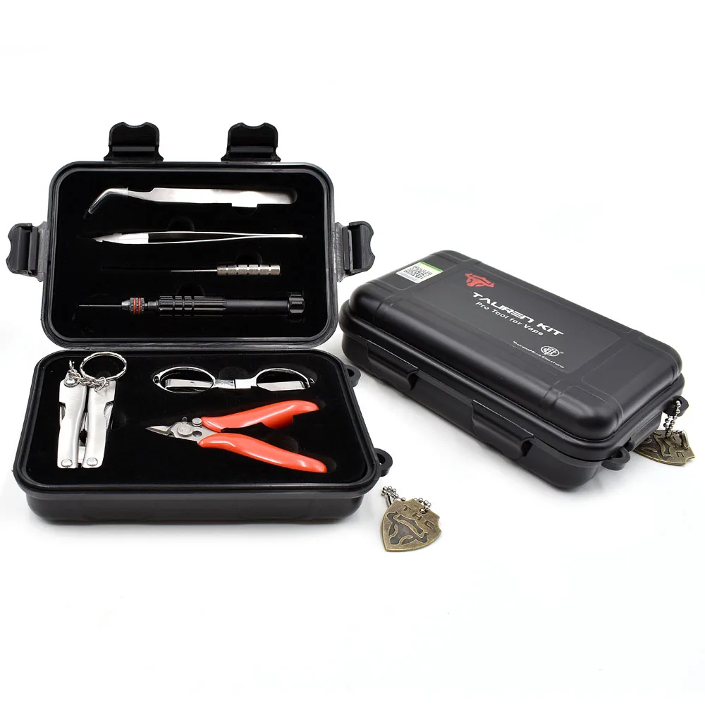 Новое поступление оригинальный ТГК Таурен Pro Набор инструментов Полный комплект 9 в 1 DIY джиг vape набор инструментов для электронной сигареты