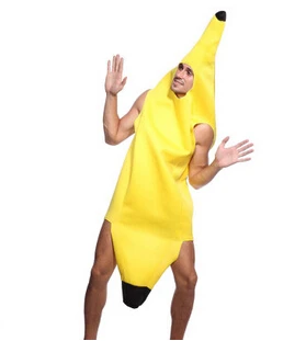 

Adult One Size Banana Outfit Fancy Dress Costume Jamaican Fruit Hawaii