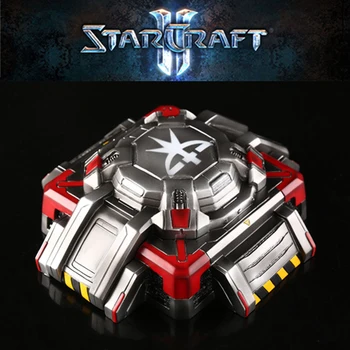 

Star Craft Terran Bunker Model Ashtray With Lids cigar cigarette Ash Tray Resin pocket Ashtrays for car outdoor gifts for men