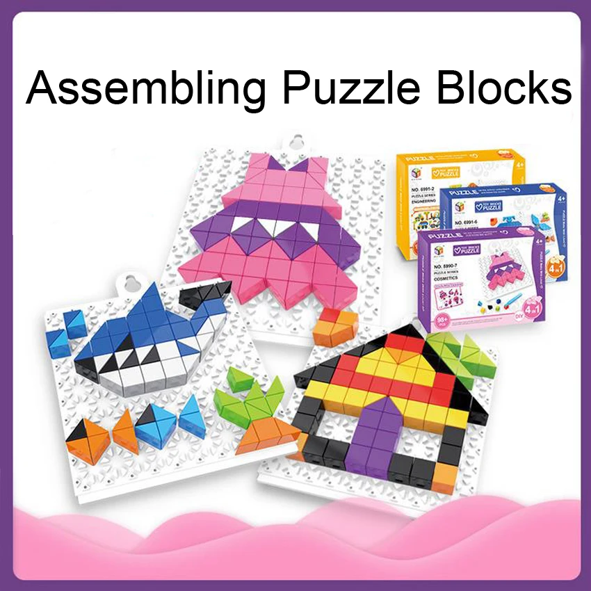 

DOLLRYGA 98pcs DIY Puzzle Sorting Bricks Set lote Learning Educational jouet enfant Toy for Children Building Kit Plastic Bricks