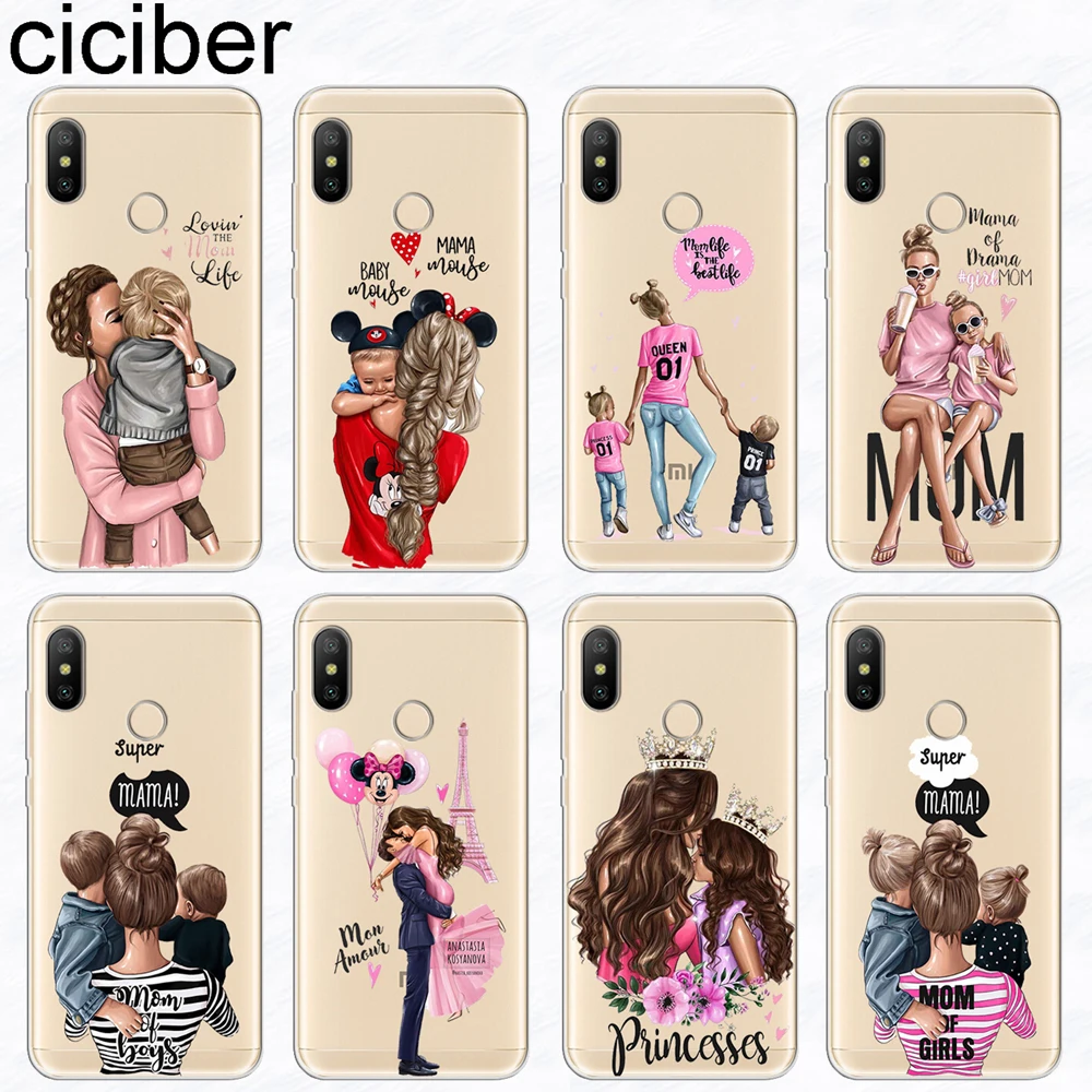 

ciciber Super Mom Boy Phone Case for Xiaomi Redmi Note 7 5 6 4 3 X A Pro Soft Silicone for Redmi 6 5 4 3 A X S Plus Pro S2 Funda