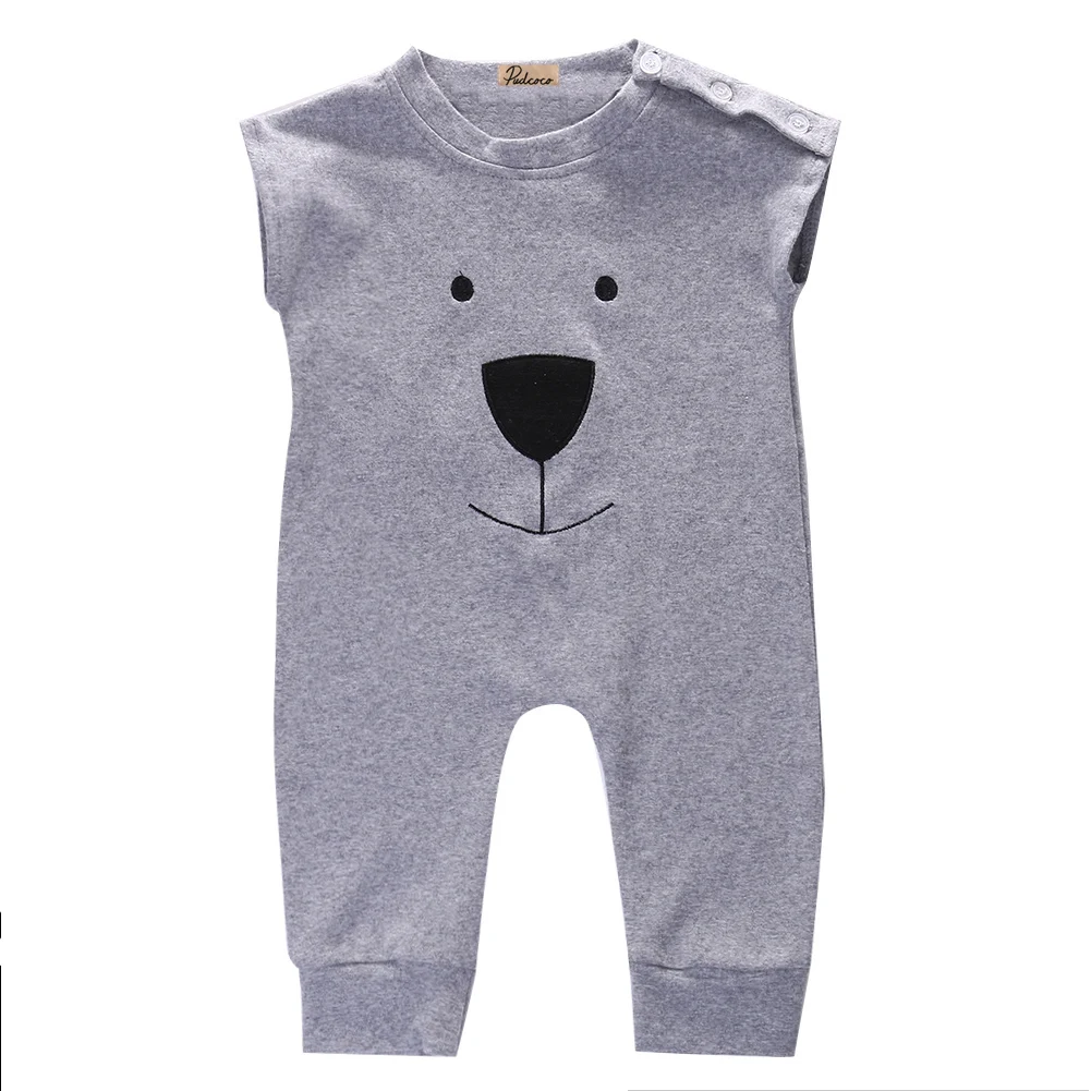 Newborn Baby Girl Baby Boy Unisex Cotton Character Bear Fleece Rompers