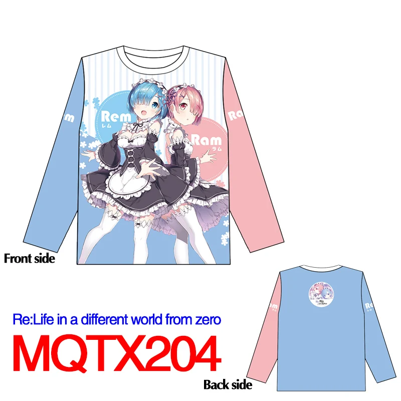 Anime T Shirt Men Women 2018 New Casual Streetwear Funny T-Shirt Re - Zero kara Hajimeru Isekai Seikatsu Printed Tops Tees Anime T Shirt Men Women 2018 New Casual Streetwear Funny T-Shirt Re - Zero kara Hajimeru Isekai Seikatsu Printed Tops Tees