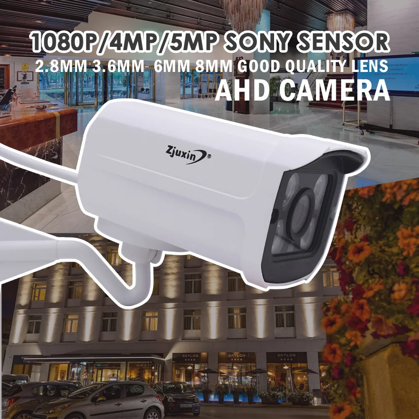 ZJUXIN 1080 P/4MP/5MP ahd камера 4 шт Массив светодиодный SONY IMX323/OV4689/SONY326 решение использовать 2,8 мм/3,6 мм/6 мм/8 мм/ручной 2,8-12 мм объектив