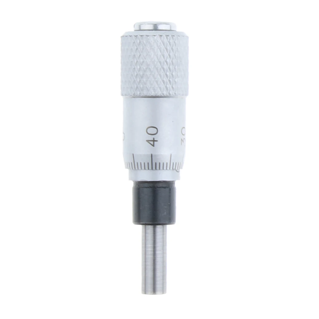 0-6.5mm 0.01 Micrometer Head Stop Spindle Lock, Metric, Flat Face