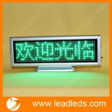Зеленая 12x48 точек мини светодиодная бегущая строка многоязычные дисплеи огни вес перезаряжаемая рекламная панель для прокручивающихся сообщений