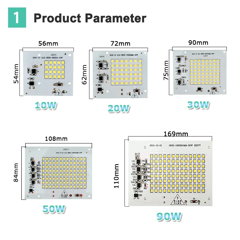 Умная ИС(интеграционная схема поверхностного монтажа светодиодный чипы лампы мощностью 10 Вт, 20 Вт, 30 Вт, 50 Вт 90 Вт светильник чип 220V 230V для DIY светодиодный прожектор светильник Холодный белый/теплый белый/белый