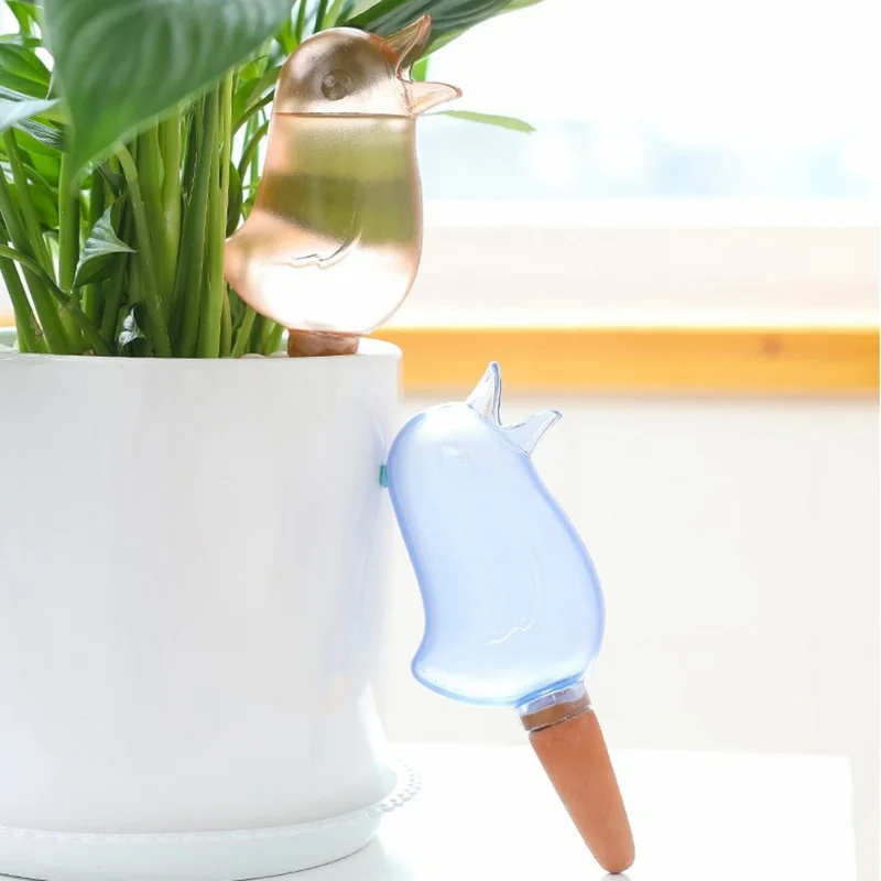 

Automatic Plant Flower Self Watering Dripper Pot Transparent Bird Shape Lazy Watering Kettle Gardening Tools and Equipment