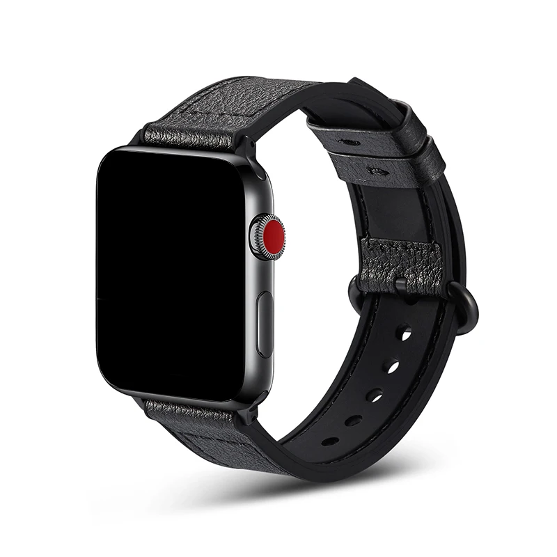 Compatible with Apple Watch Band 44mm 40mm Genuine Leather Replacement Series 4 Sport and Edition. | Наручные часы