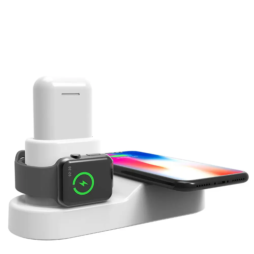 

Rondaful Wireless Charger for iPhone X 10 for Apple Watch iWatch 1 2 3 W3 4 in 1 Wireless Charger Stand for Apple Airpods Earpod