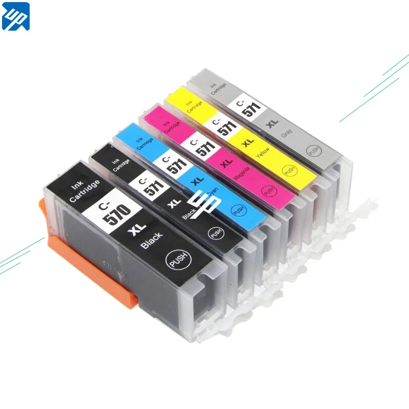 6 x PGI 570 CLI 571 Compatible Inkjet Cartridges For Canon PIXMA MG7750 MG7751 MG7752 MG7753