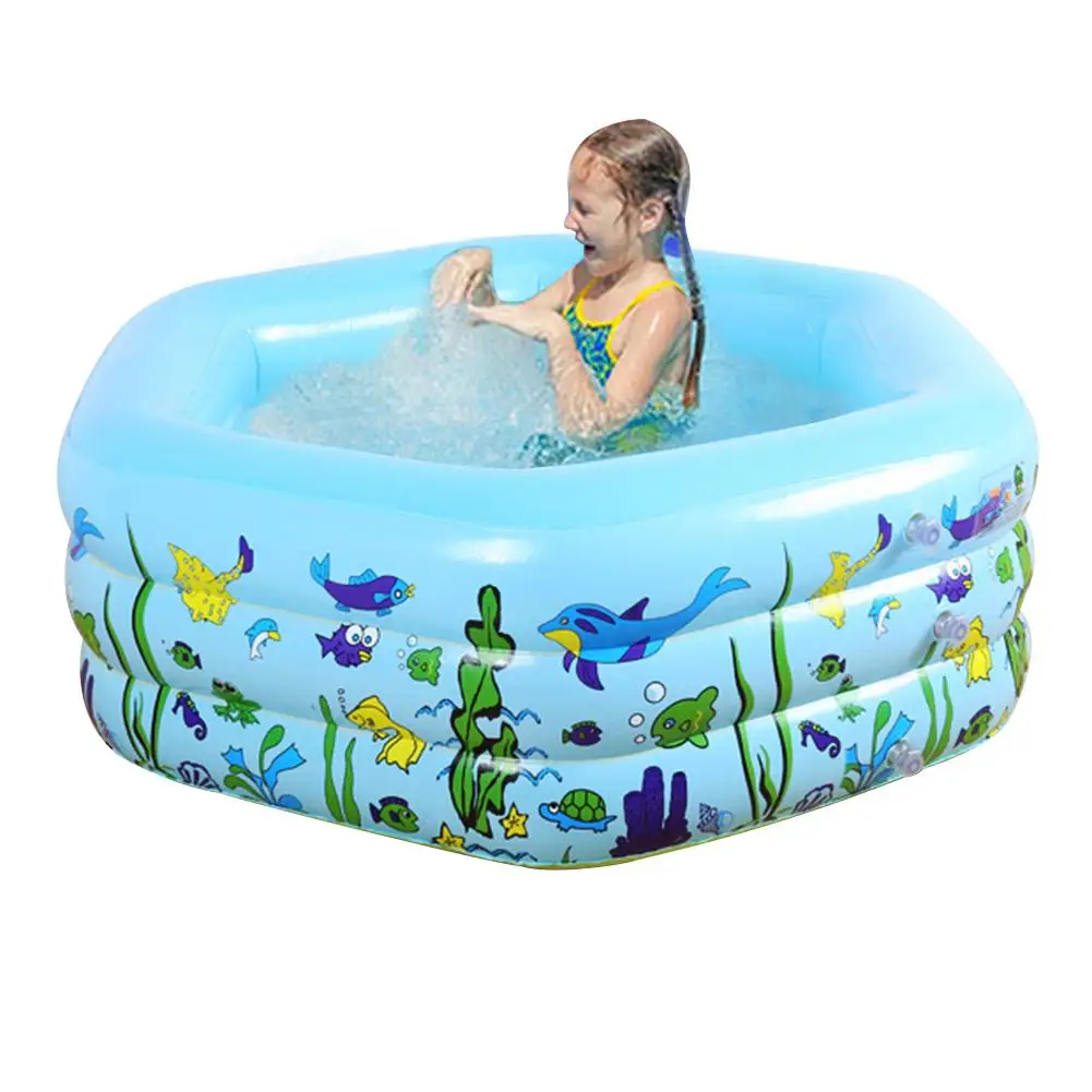 

1.33M Three-ring Baby Inflatable Printing Swimming Pool PVC Playing Bathing Pool For Family Children Insied Funny Toys
