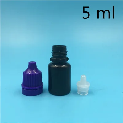 100 шт,, 10 мл, черные пластиковые пустые бутылочки, стиль, эссенция, парфум, жидкость, пустые, Cosnetic контейнеры - Цвет: 5 ml purple lid