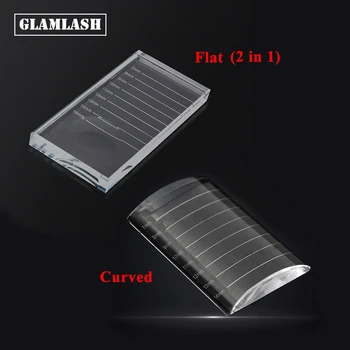 

GLAMLASH Salon Use U Bend Curved Crystal False Eyelashes Extension Stand Pad Pallet Lashes Holder Fake Lashes Makeup Tool