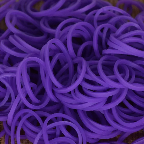 Горячие Diy игрушки браслет из резиновых полос для детей или волос Резиновые ткацкие ленты заправка резиновый браслет сделать тканый браслет DIY подарок - Цвет: purple 1