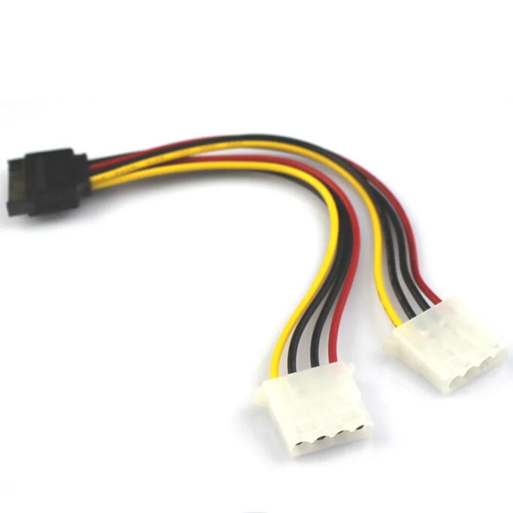 Кабель с 15 контактами SATA Male 2 Female 4 Pin Molex IDE HDD силовой кабель жесткого диска