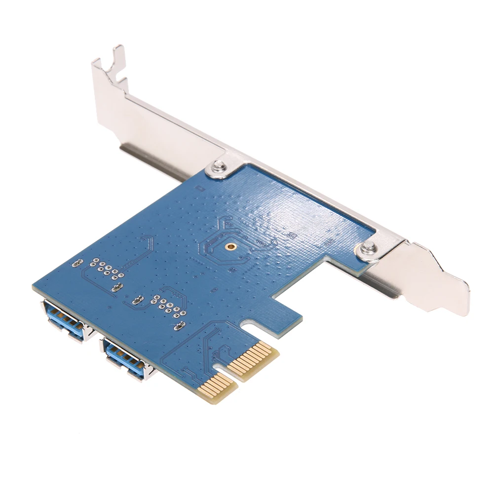 PCI Express PCI-e a doble puerto USB 3,0 extensor adaptador tarjeta añadir en tarjetas para minero de minería BTC nueva Promoción