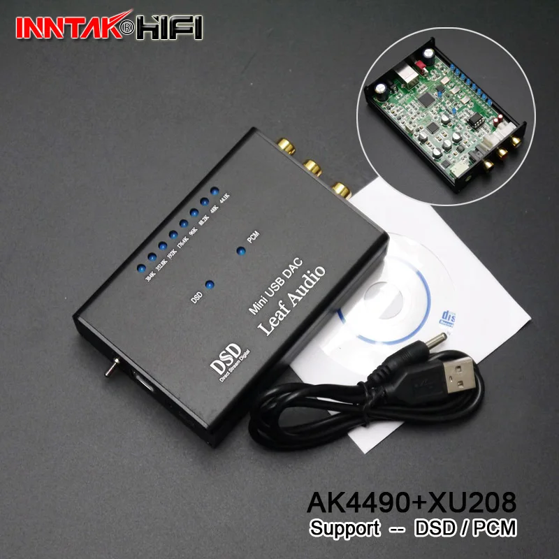 

TOP HIFI AK4490 XMOS XU208 USB DAC sound card / support DSD DOP / PCM 384K- 32bit Output